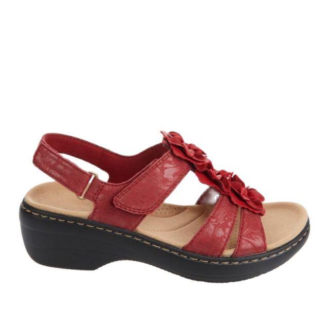 Sandalias de verano para mujer, zapatos de flores de cuña, informales y cómodos. Color sólido. - acmerkavip
